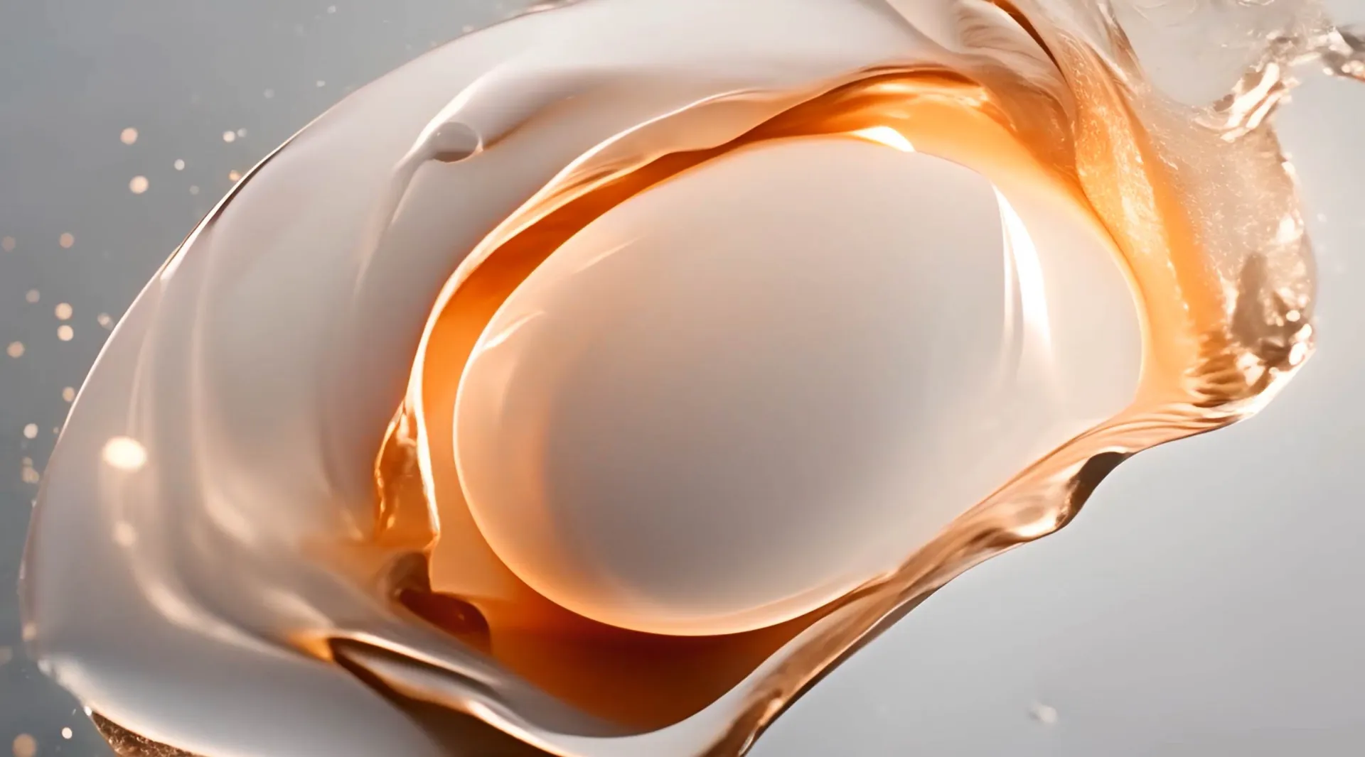 Molten Gold Swirls in Creamy Deluge Artistic Video Backdrop